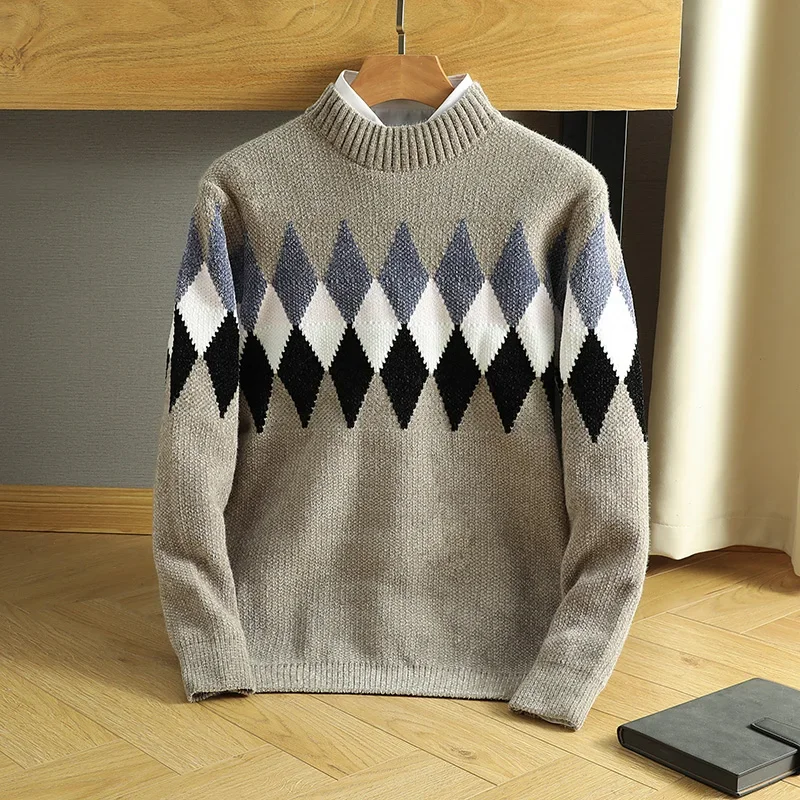 

Новый молодежный Зимний вязаный свитер, микро-эластичный удобный модный простой теплый топ с надписью на английском языке