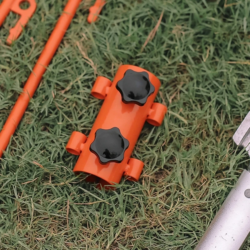 Camping Tent Rod Holder Adjustable Tent Awning Rod Holder Canopy Rod Fixed Tube Stand with Tent Pegs Easy to Install