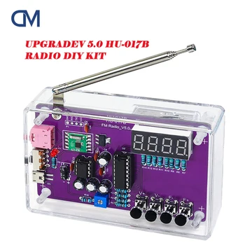 Kit elettronico radio FM fai-da-te 87-108 MHz Frequenza regolabile Display digitale Progetto di saldatura Pratica saldatura RDA5807S