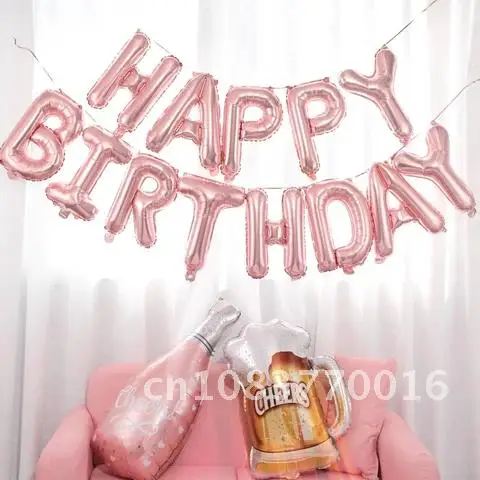 

Balloon Party Birthday Wedding Helium Alphabe Letters Air Kids Toy Foil Globos Ramadan Balloons Happy Birthday Party Baloon