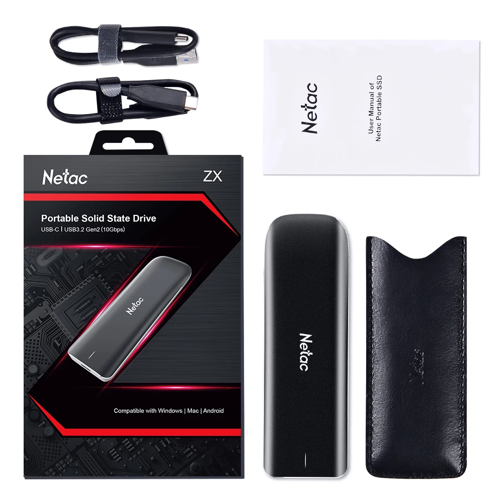 Netac ZX NVMe SSD 1050mb/s 500GB 1TB 250GB Portable External
