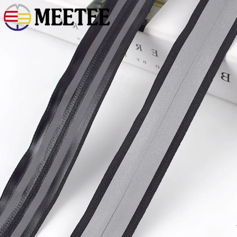 2Pcs Meetee 60-150cm 5# Nylon Invisible Waterproof Zippers Double Head Zips  for Sewing Jacket Bags Suitcases DIY Accessories