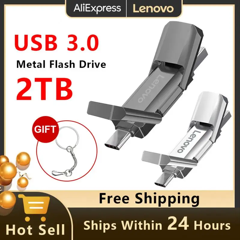 Lenovo Usb Flash Drives 2Tb Usb 3.0 Otg Tipo C Memory Pen Drive 128Gb 1Tb Flash Pendrive Usb Memory Stick Per Notebook/4K Tv