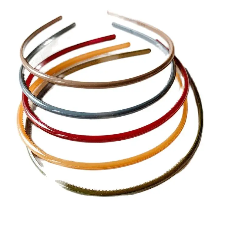 

Fashion Korean Hair Hoops for Women Girls Macaron Color Hairband Solid Plastic Thin Narrow Head Band Candy Color Headwear 2 Pcs
