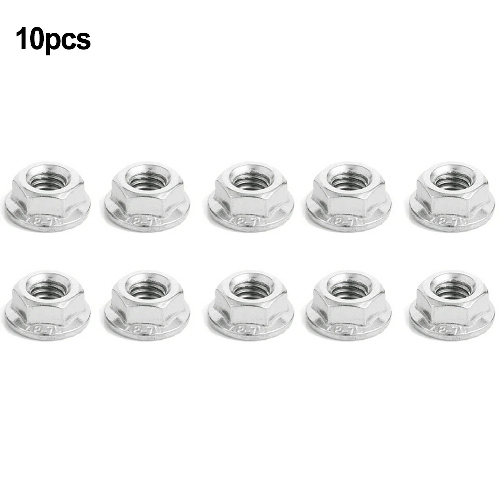10pcs Stainless Steel Cap Nut For Lawn Mower For Lawn Mower Cutter Head Garden Mowers Battery Trimmers Protective Gasket Nut