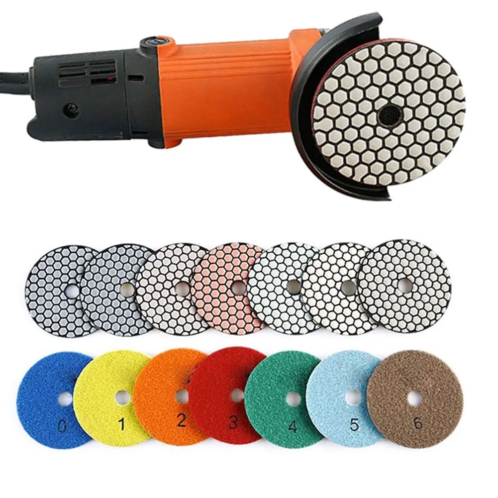 1pc 80mm 3 Inch Diamond Polishing Pads Parts Wet/Dry For Granite Stone Concrete Marble Polishing Use Grinding Discs Set