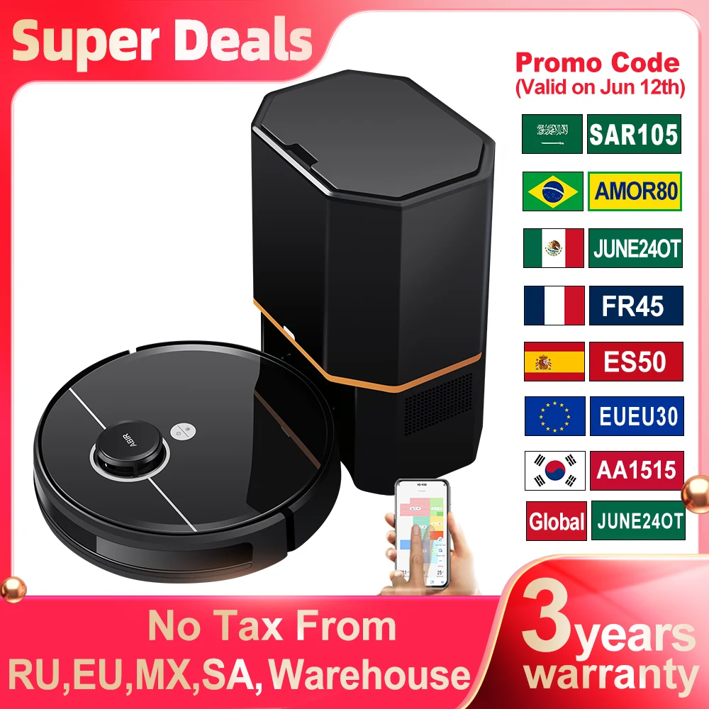 Laser Navigation Robot Vacuum Cleaner Robot Vacuum Cleaner Mop Maps