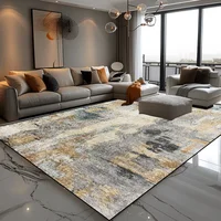Light Luxury Abstract Carpet for Living Room Modern Decoration Home Sofa Side Floor Mats Non-slip Washable Rugs for Bedroom 2