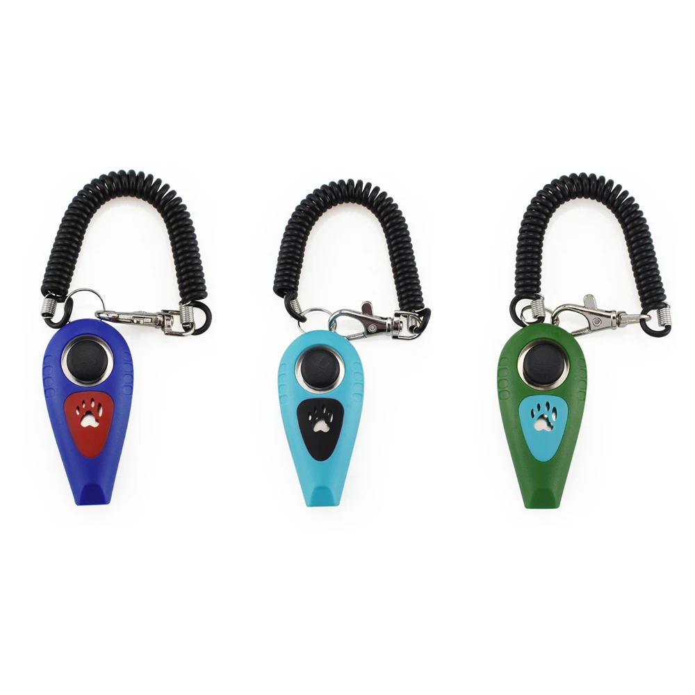 Pet Dog Whistle Clicker Cat Keychain Sound Pet Training Clickers Supplies 3pcs