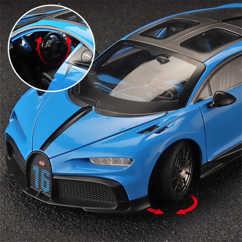 1:18 BUGATTI Chiron PUR SPORT Alloy Sound and Light Sports Model