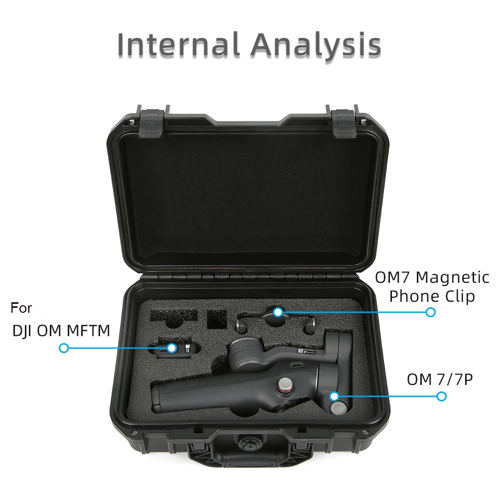 Drone Accessories Drone Storage Bag DJI Case Storage Bag for DJI Osmo Mobile 7/7P Waterproof Carrying Case Anti-drop Travel Box for DJI OM 7/OM 7P Handheld Accessories