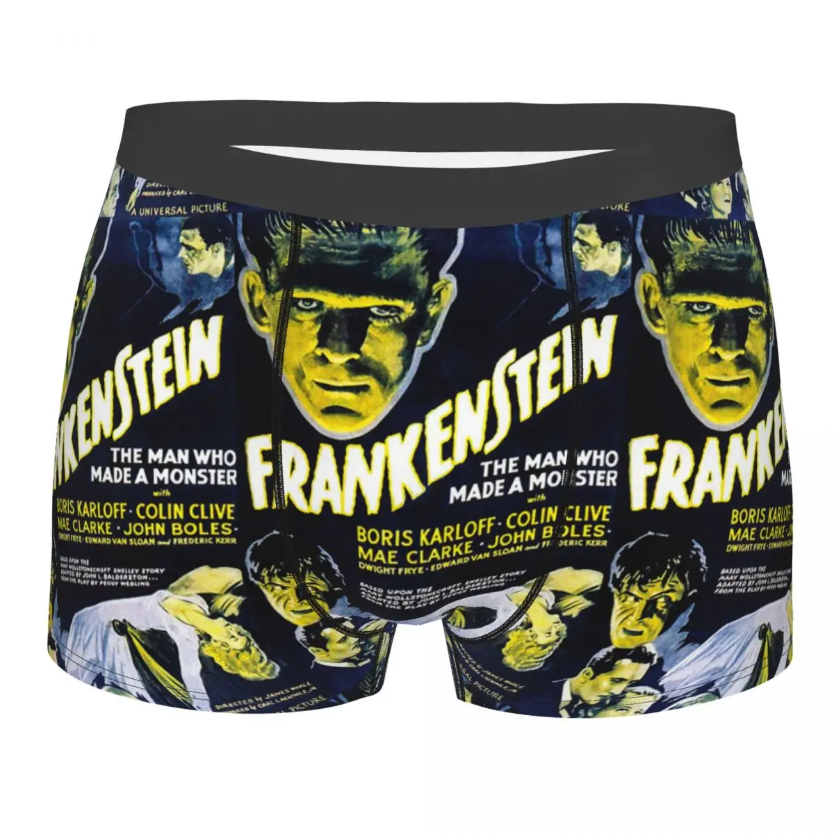 

Novelty Boxer Frankenstein Classic Horror Movie Shorts Panties Men's Underwear Ghoulish Soft Underpants for Male