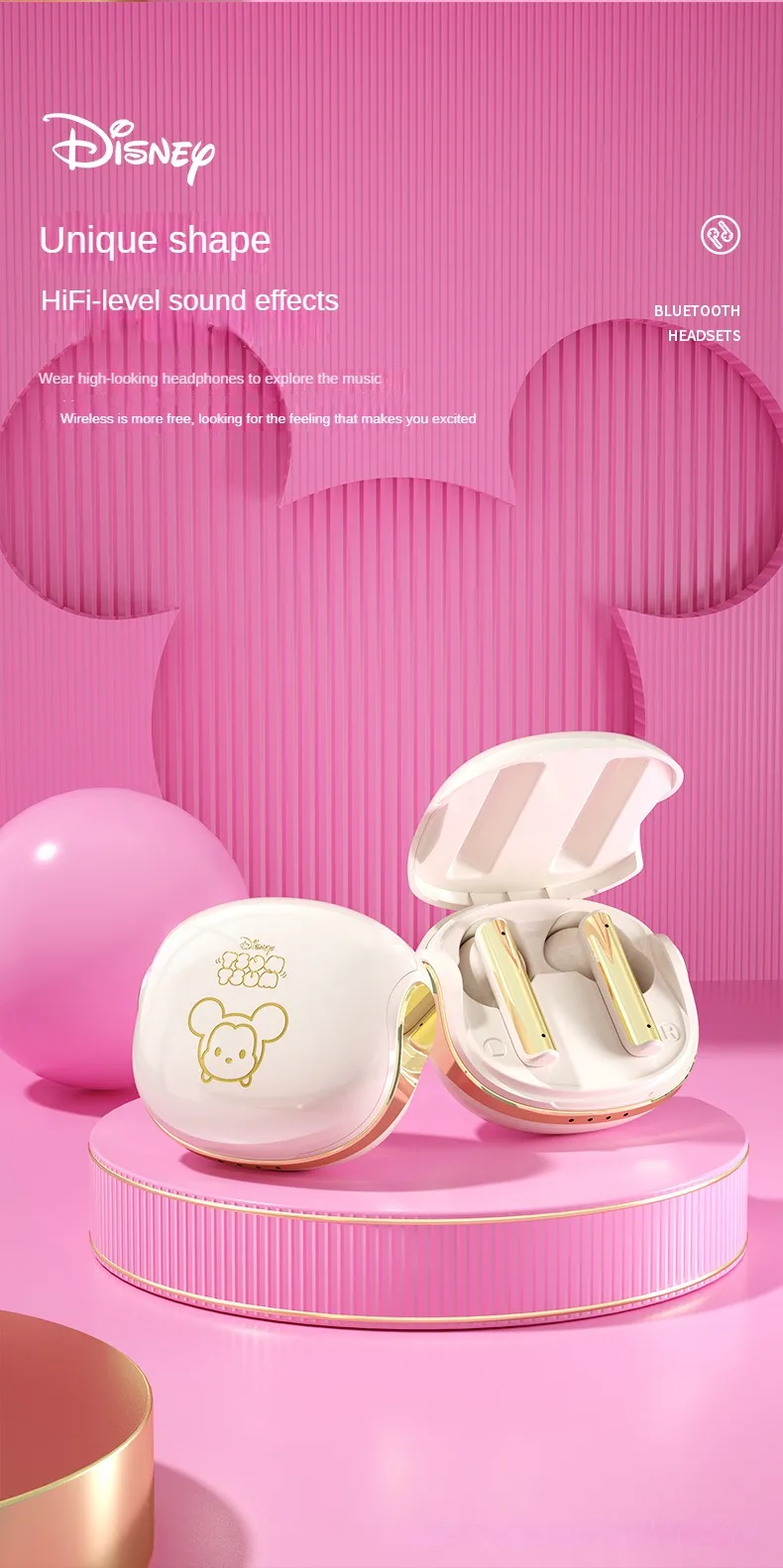 TWS disney strawberry bear wireless headphone