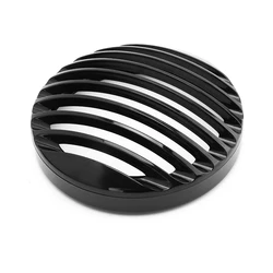 Motorcycle 5.75 LED Headlight Grill Cover - Durable ABS Design (Black)