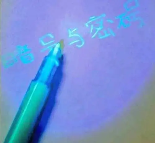 UV 라이트 펜 보이지 않는 잉크 보안 마커 펜 자외선 LED 블랙라이트 포함