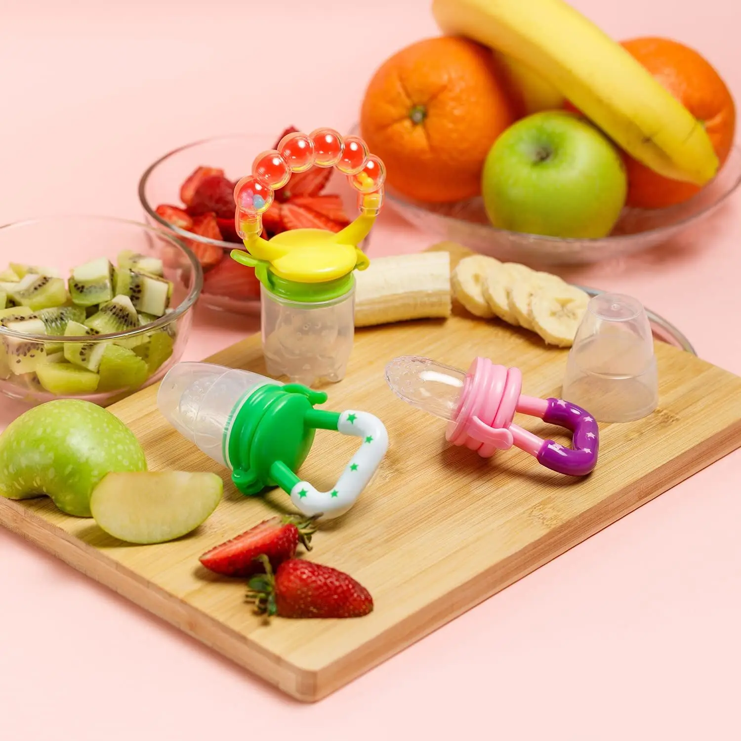 Silicone teething stick Baby Fruit and Vegetable Fun Children Bites Silicone Teething Stick Newborn Baby Rice Paste Infant Eating Fruit Aid