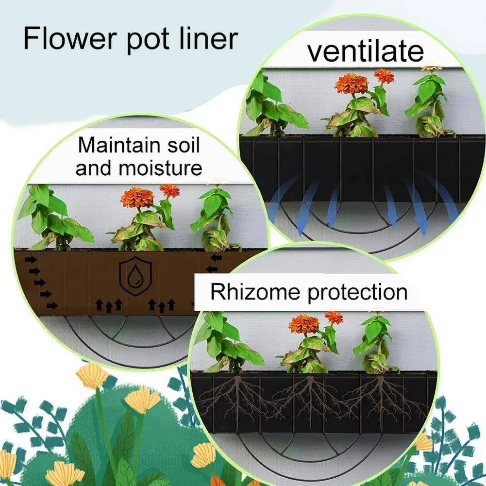 

Подкладка для цветочного горшка без запаха, подкладка для цветочного горшка, дышащие кокосовые вкладыши для подвесных корзин, прочные подкладки для контейнеров для посадки