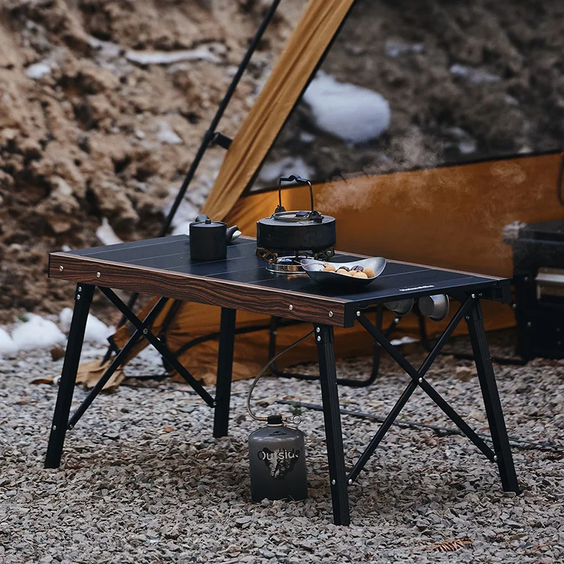 Windhike Naturehike IGT Camping Table, Fold Up Lightweight, Aluminum Alloy Wood, 4-6 Person Portable Table With Carry Bag For Outdoor, Folding Square Table, Picnic Backyards BBQ Camp Kitchen, WH-22 - View #6