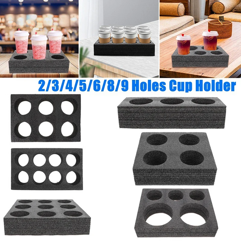 Disposable Cup Carrier Holder Drink Tray Takeout Coffee Trays Beverage Delivery Holders Out Take Packing Go Carry Drinks 2
