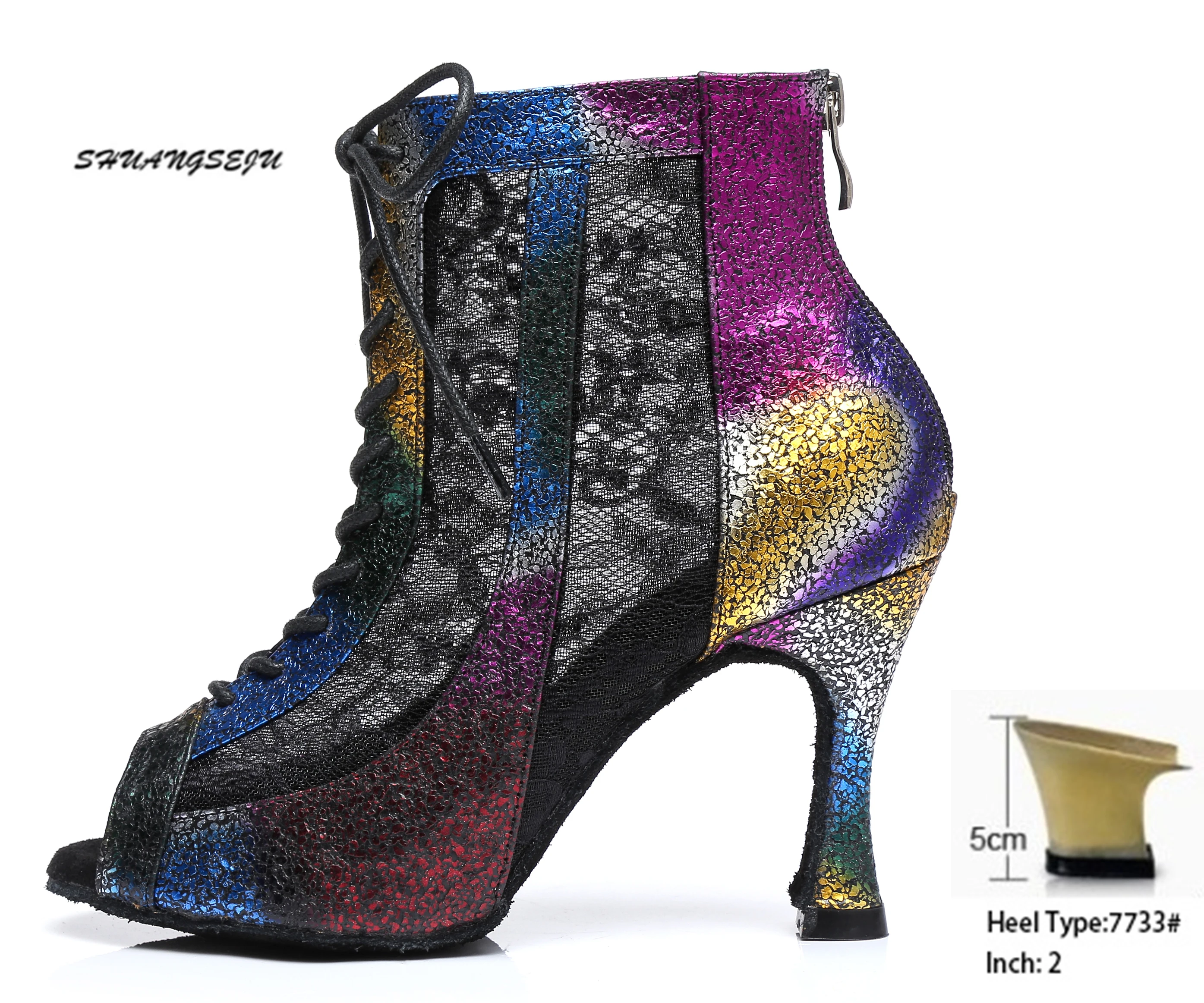 Botas de baile latino para mujer y niña, zapatos de baile de Salsa