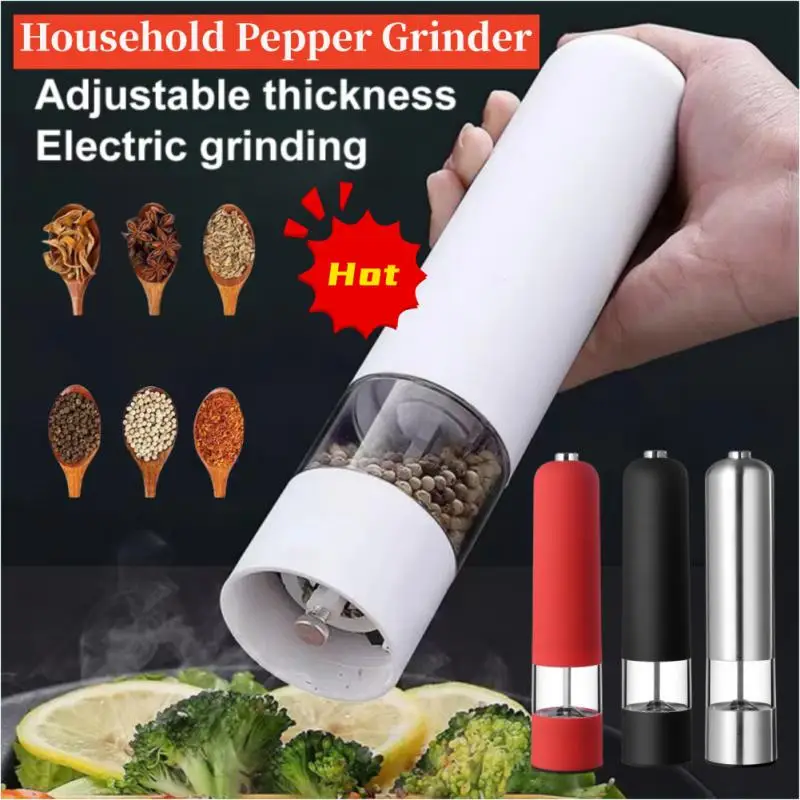 

Salt Pepper Grinder Electric Spice Flour Mill Grinder Adjustable Coarseness Kitchen BBQ Tools Seasoning Tools Pepper Mill