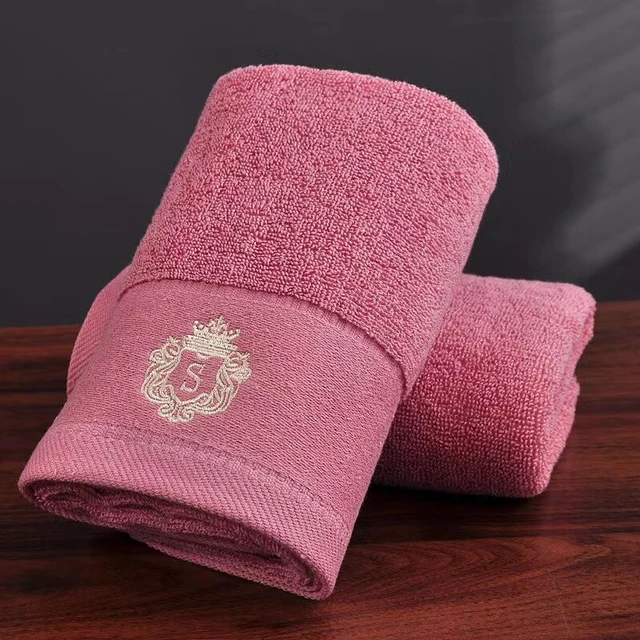 2 Pcs Pack Towel Set 35*75cm Thickened Pure Cotton Household Bath Hand Hair  Towels Absorb Water Plain Color Face Washing Towels - AliExpress