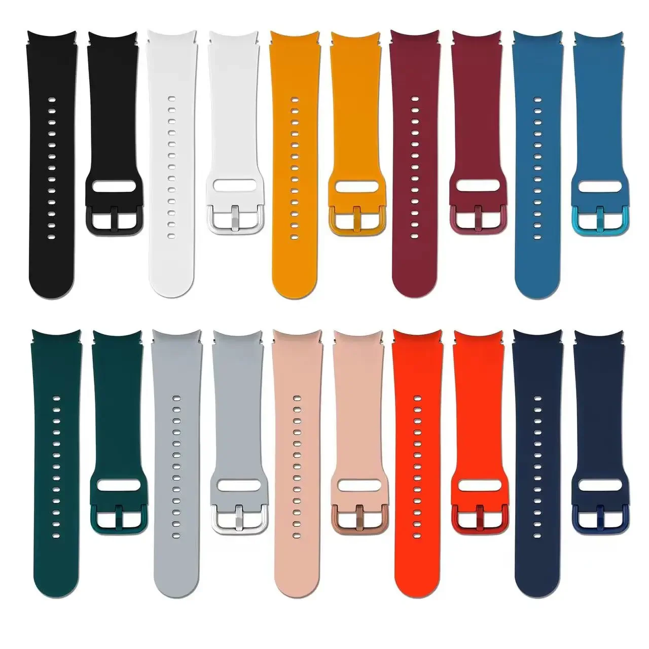 Premium 20mm Silicone Sport Strap - No Gap Design