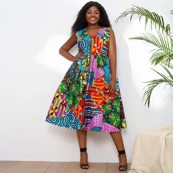 Amina Sleeveless Print Dress