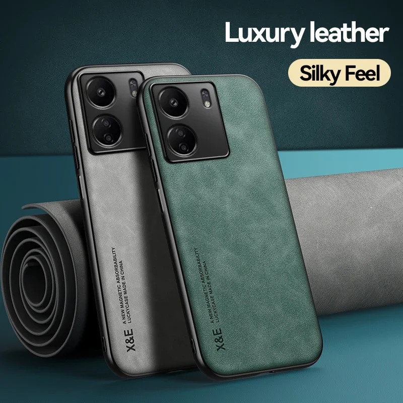 Shockproof Case for Xiaomi Redmi 13C 4G Protective Cover Built-in Magnetic Car Holder Coque Funda