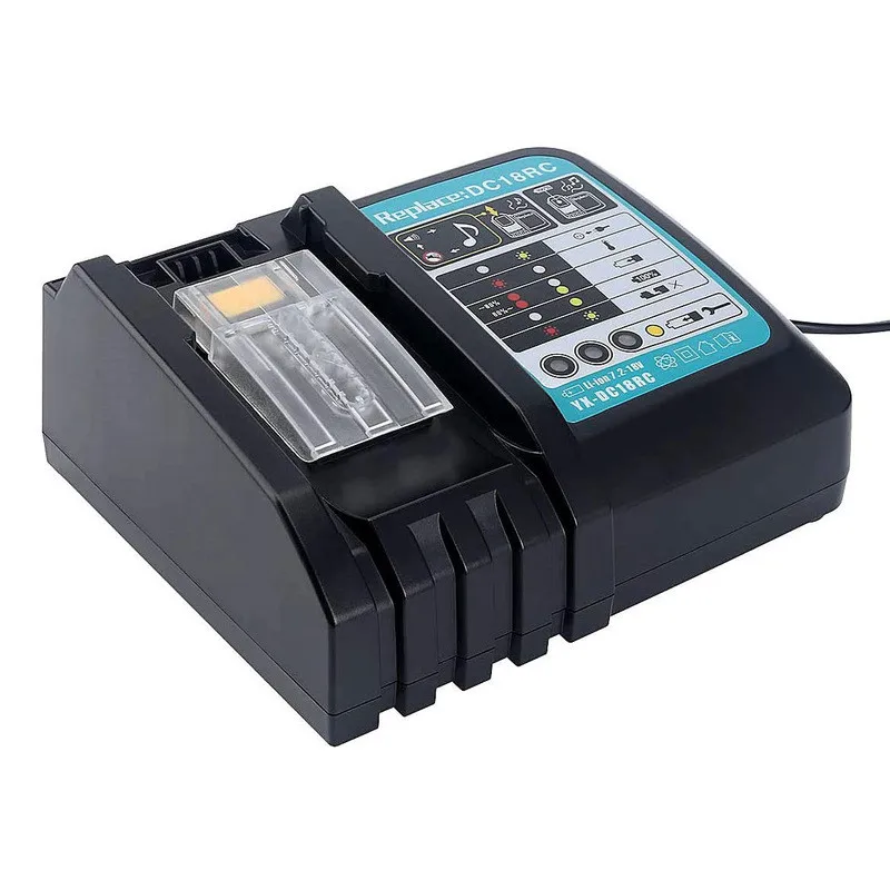 DC18RCT Li-ion Battery Charger For Makita 18V 14.4V BL1830 Bl1430 DC18RC DC18RA Power tool 3A Charging Current EU plug battery charger,battery charger adapter