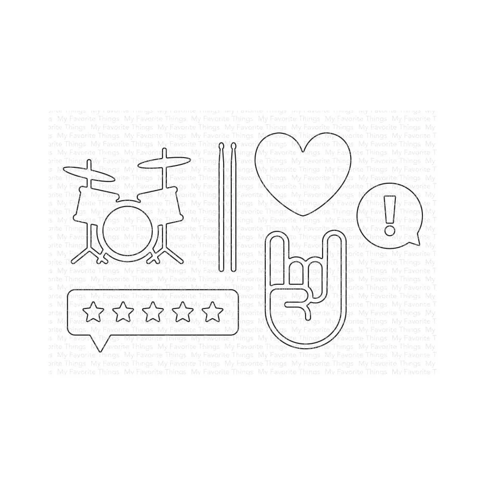 

Keep On Rockin Cutting Dies Scrapbooking for March 2023 New Paper Making Frames Card Set No Clear Stamps