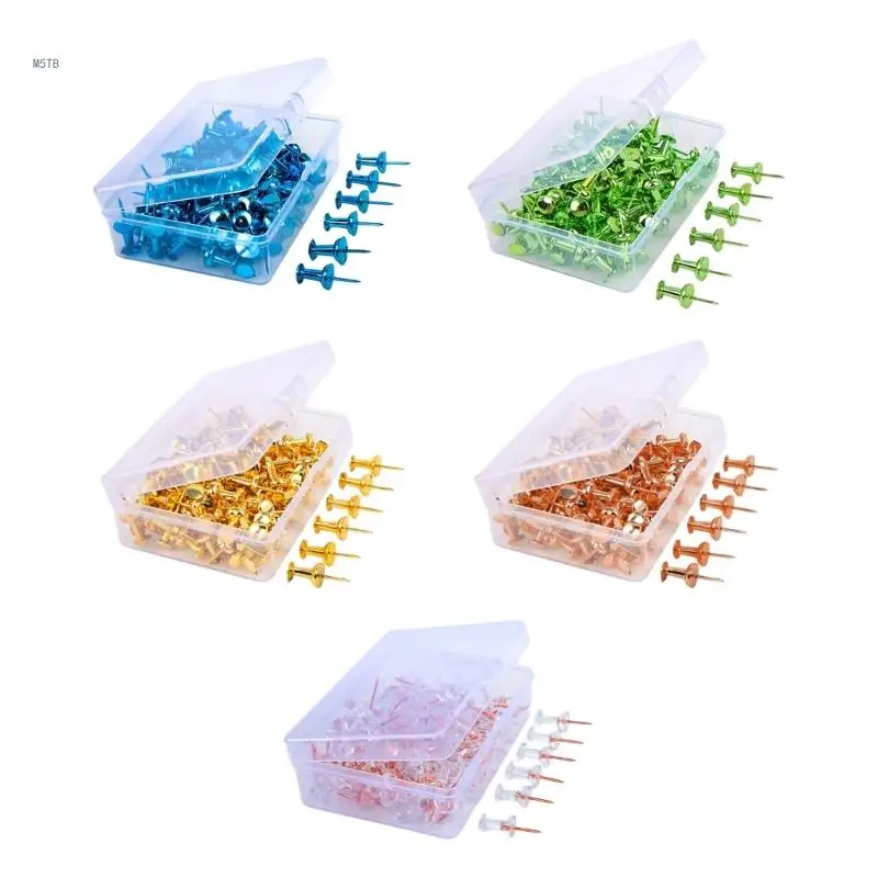 

50/100Pieces Metal Push Pins I-shape Map Pins Thumb Tacks Pushpin for Cork Board Dropship