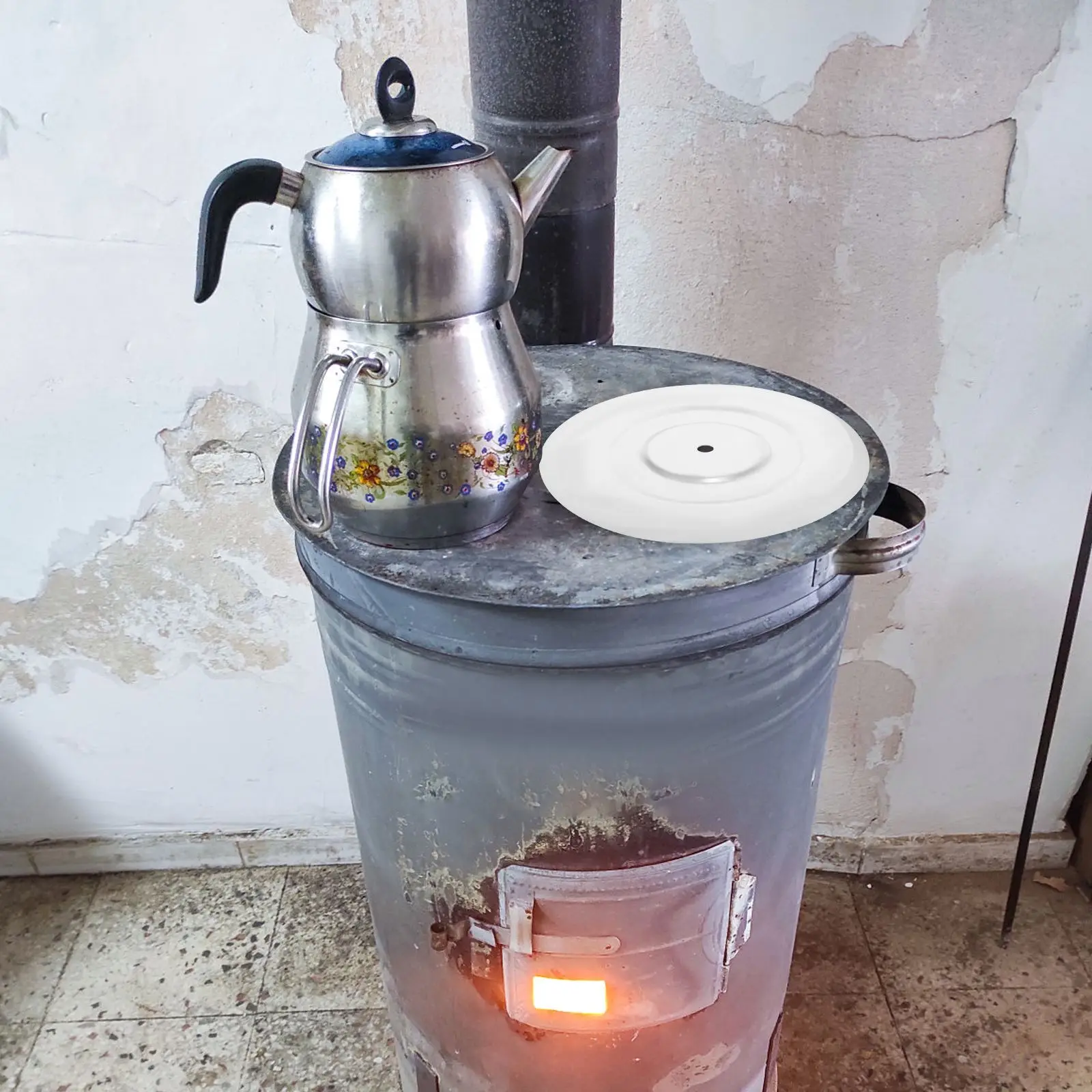 Firewood Stove Accessory Cast Iron Stove Lid Round Wood Burning Lid Top Cover Woodstove Accessory Metal Supply