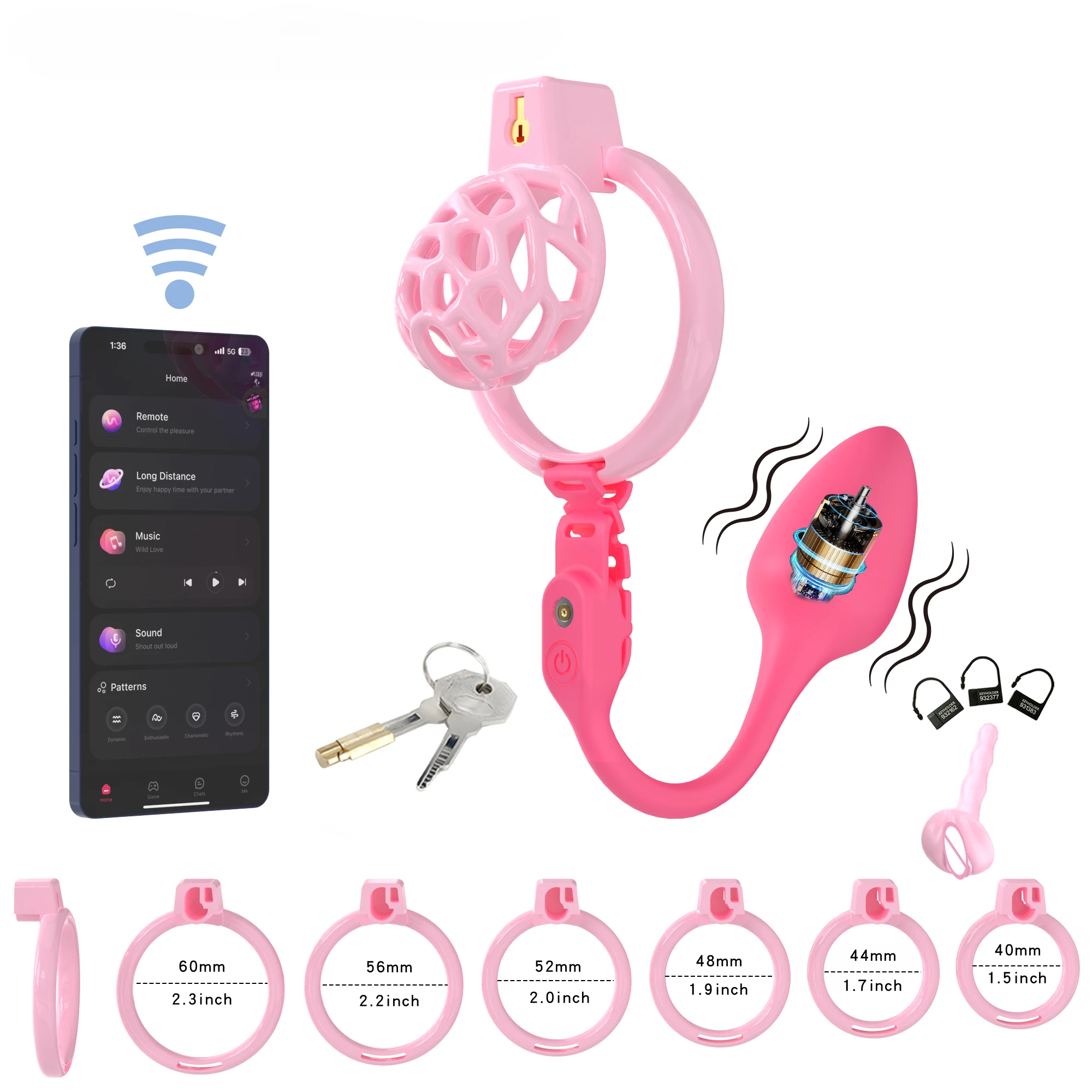 CB Chastity Lock with Anal Vibrators Buttplug Cuckold Sex Toy Game for Couple Erotic Lock Cock Cage Penis Bondage Urethral Plug