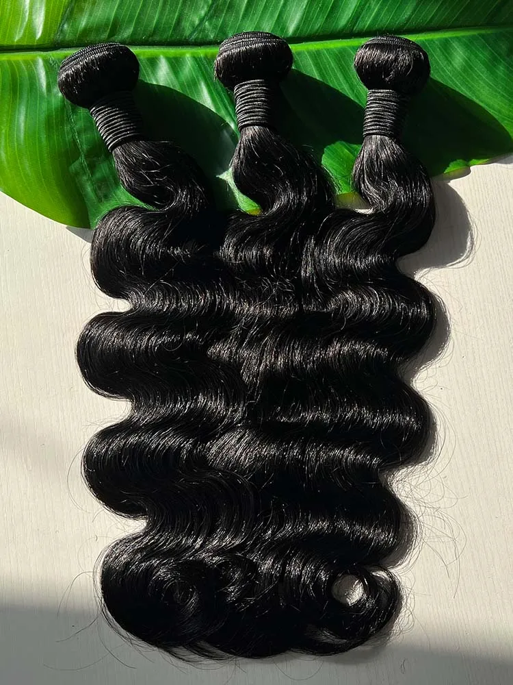 30 36Inch Body Loose Wave Raw 1 3 4 Bundles Indian 100%Unprocessed Human Hair Wavys Double Drawn Virgin Bundles Weave Extensions 4