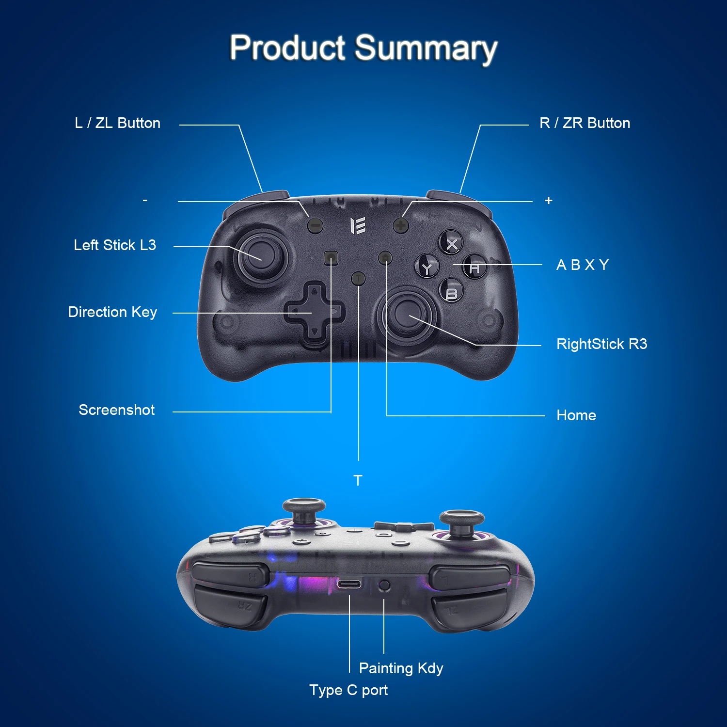 Newest Wireless Controller for Nintendo Switch Android IOS 6-Axis