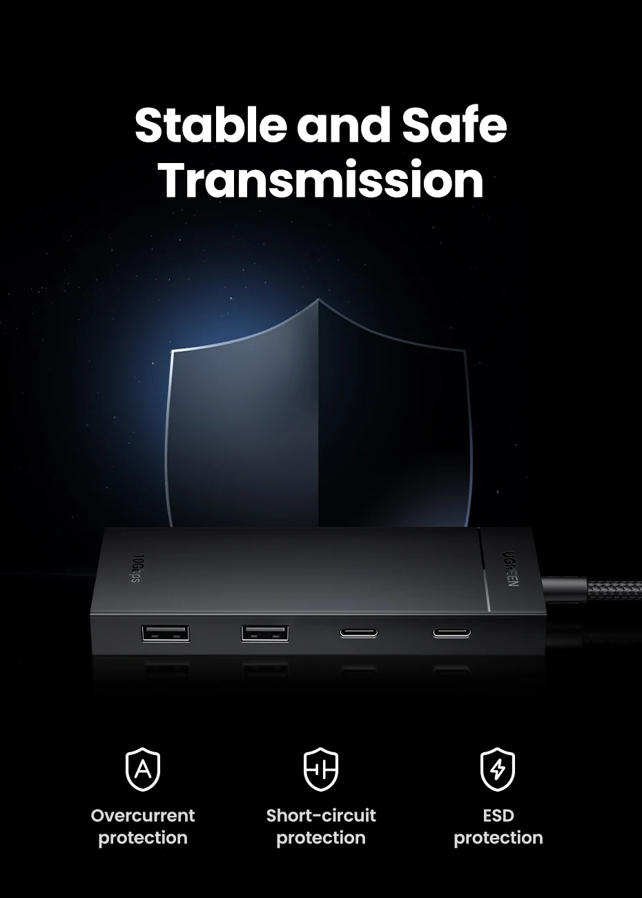 UGREEN HUB 10Gbps Type-C Gen2 Splitter A Hub 4 USB Port 3.2 For MacBook Pro Air Type C Multiport Adapter_voghion.com