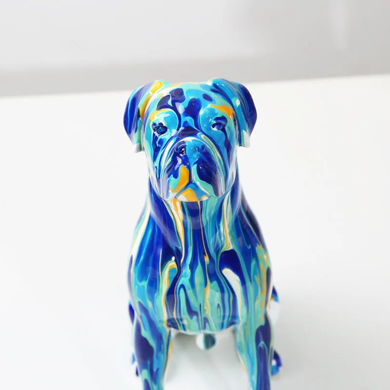 figurine chien splash boxer outdoor coloré