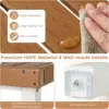 Shower Bench Stool, Waterproof HDPE Shower Seat with Storage Shelf for Shaving Legs, Non-Slip Foot Pads(Brown & White) 4