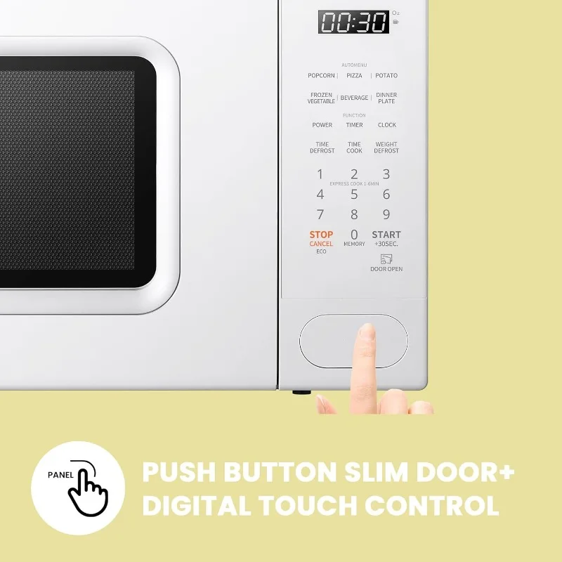 Retro microwave oven, 11 power levels, fast multi-stage cooking, turntable reset function kitchen timer, fast cooking 6