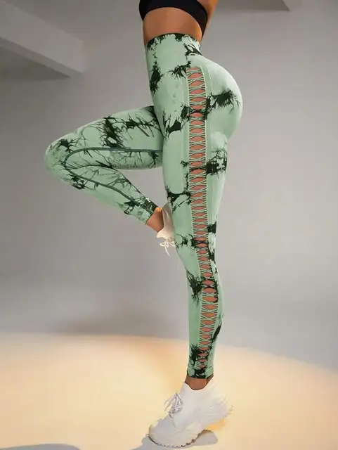 Tie Dye Cut Out Leggings 27