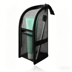 Enhanced Travel Toiletry Bag: Breathable Mesh Dopp Kit and Quick - Dry Shower Caddy Organizer (Black)