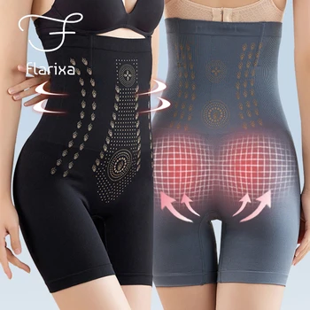 Flarixa-하이 웨이스트 슬리밍 팬티, 여성용 뱃살 컨트롤 반바지 산후 쉐이핑 속옷 엉덩이 리프트 복서 팬티 바디 셰이퍼