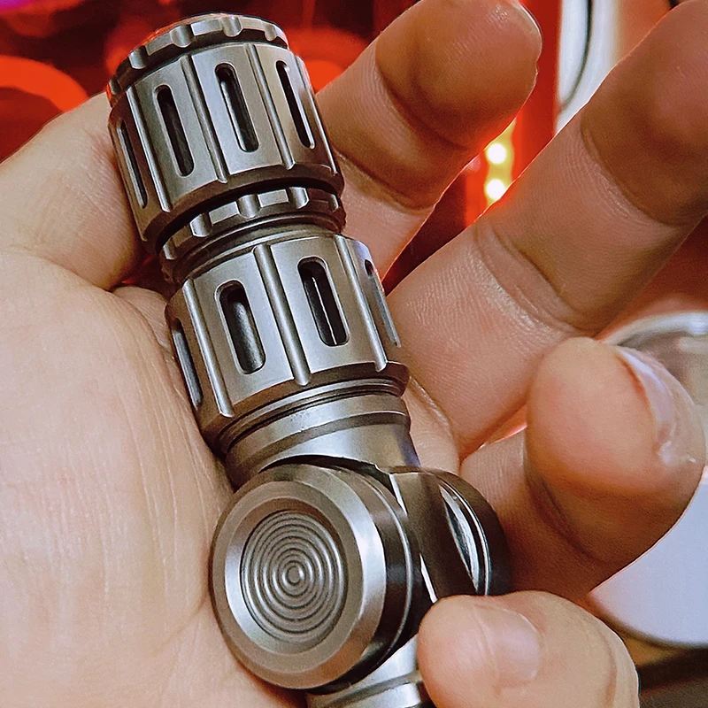 Close-up of the spinning gyro mechanism of the EDC pendant