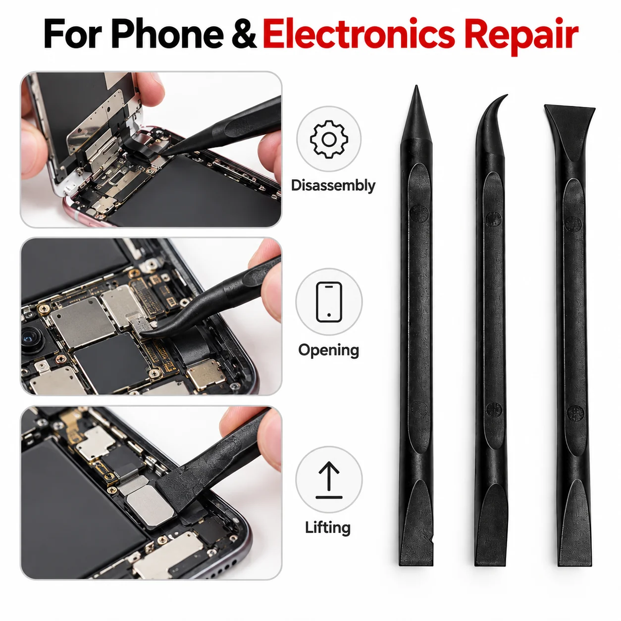 Antistatisches Kunststoff-Hebelwerkzeug, Nylonstab, Öffnungswerkzeug-Set für iPhone, iPad, Tablet und Mobiltelefone, Handwerkzeuge für die Demontage und Reparatur.