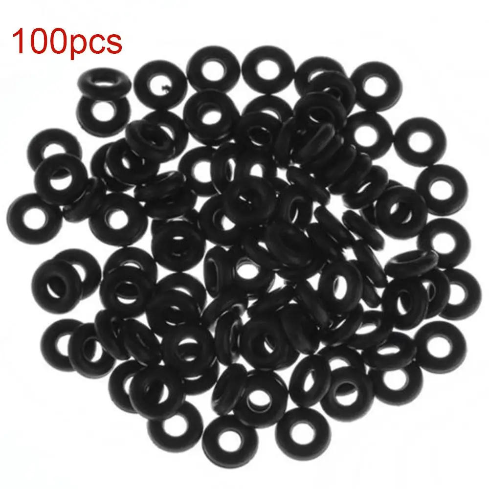 

100X Black Rubber O-Rings for Worms Wacky Rig O-Ring Tool Fishing Bite Indicator