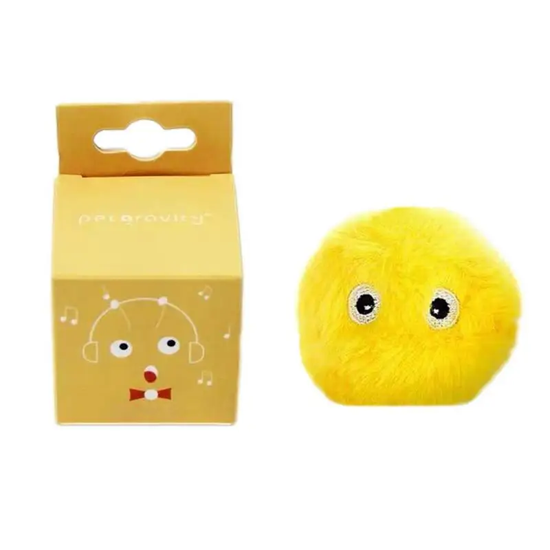 Smart Fluffy Peluche Cat Ball Toys Palline Cinguettanti Interattive Cat Kicker Toys Suoni Animali Divertenti Giocattoli Per Gattini