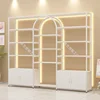 Beauty salon display cabinet Nail polish glue display rack Cosmetics multi-layer shelves with lights Commercial display 1