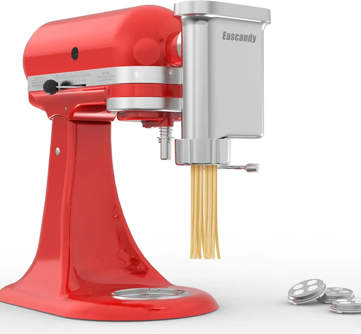 Metal Gourmet Pasta Press Attachment for KitchenAid Stand Mixer &ndash; Durable Metal Pasta Maker Attachment with 5 Interchangeable Pl