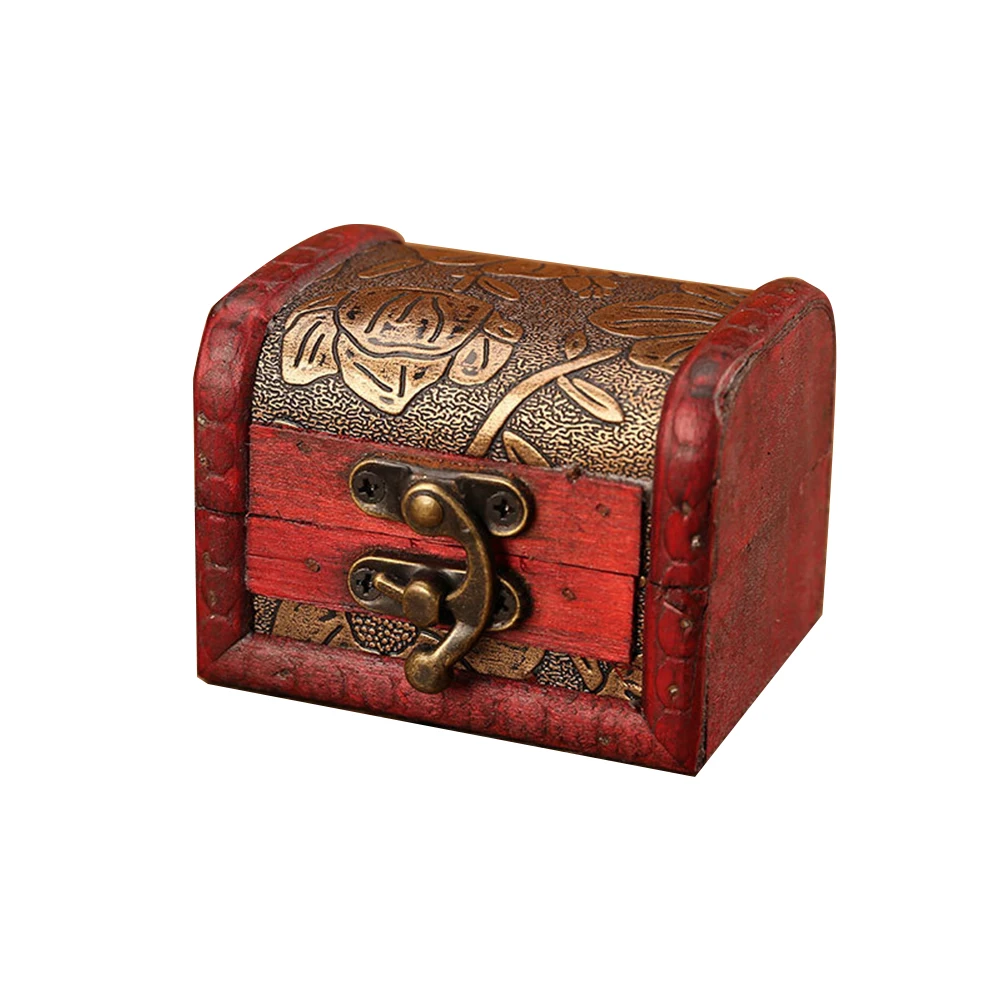 

1 шт., деревянная шкатулка для драгоценностей, 8x6x6 см